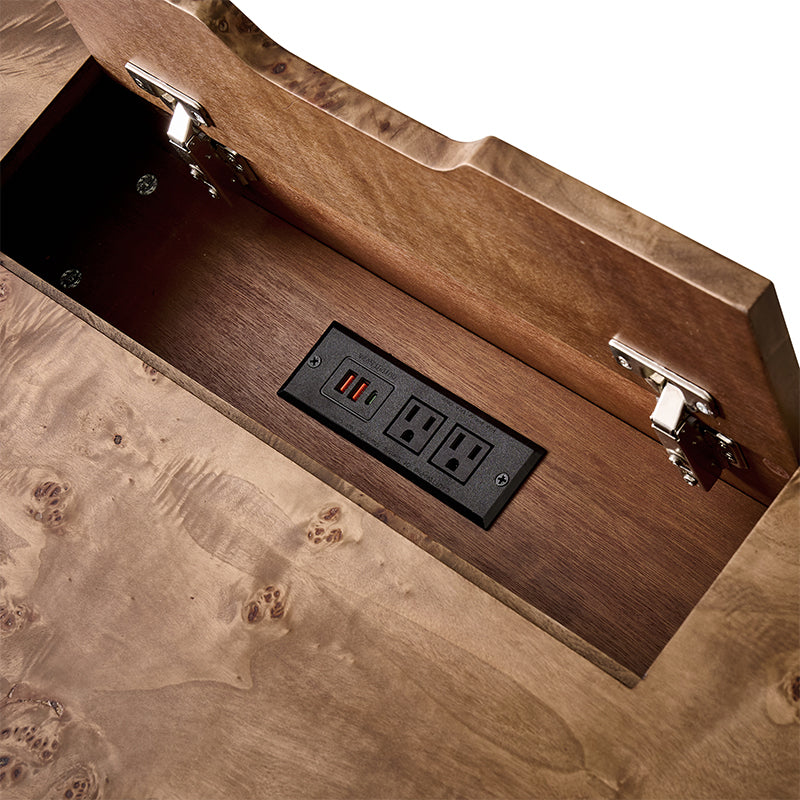 Burl Wood Desk with Timeless Modern Appeal