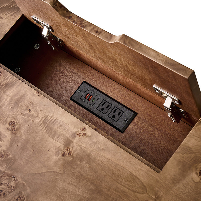 Burl Wood Desk with Timeless Modern Appeal