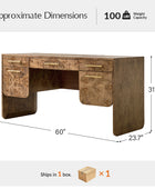 Burl Wood Desk with Timeless Modern Appeal