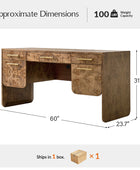 Burl Wood Desk with Timeless Modern Appeal