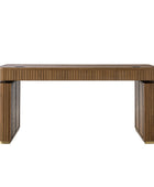 Alina Fluted Design Electric Height-Adjustable Desk with Drawers