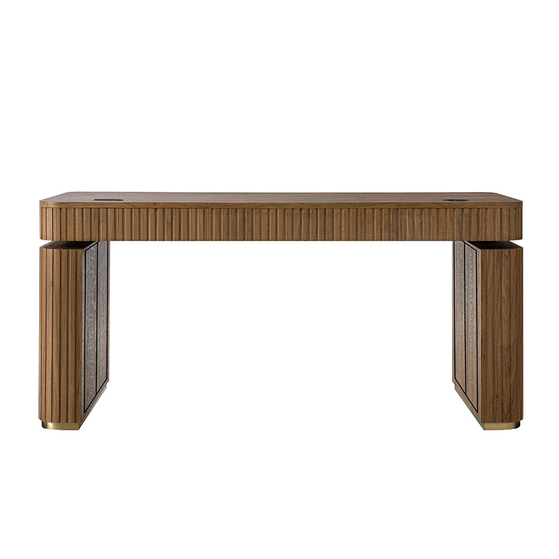 Alina Fluted Design Electric Height-Adjustable Desk with Drawers