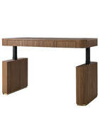 Alina Fluted Design Electric Height-Adjustable Desk with Drawers