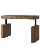 Alina Fluted Design Electric Height-Adjustable Desk with Drawers