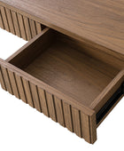 Alina Fluted Design Electric Height-Adjustable Desk with Drawers