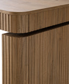 Alina Fluted Design Electric Height-Adjustable Desk with Drawers