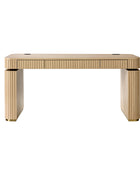 Alina Fluted Design Electric Height-Adjustable Desk with Drawers