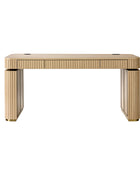 Alina Fluted Design Electric Height-Adjustable Desk with Drawers