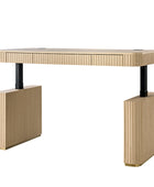 Alina Fluted Design Electric Height-Adjustable Desk with Drawers