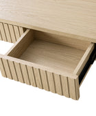 Alina Fluted Design Electric Height-Adjustable Desk with Drawers