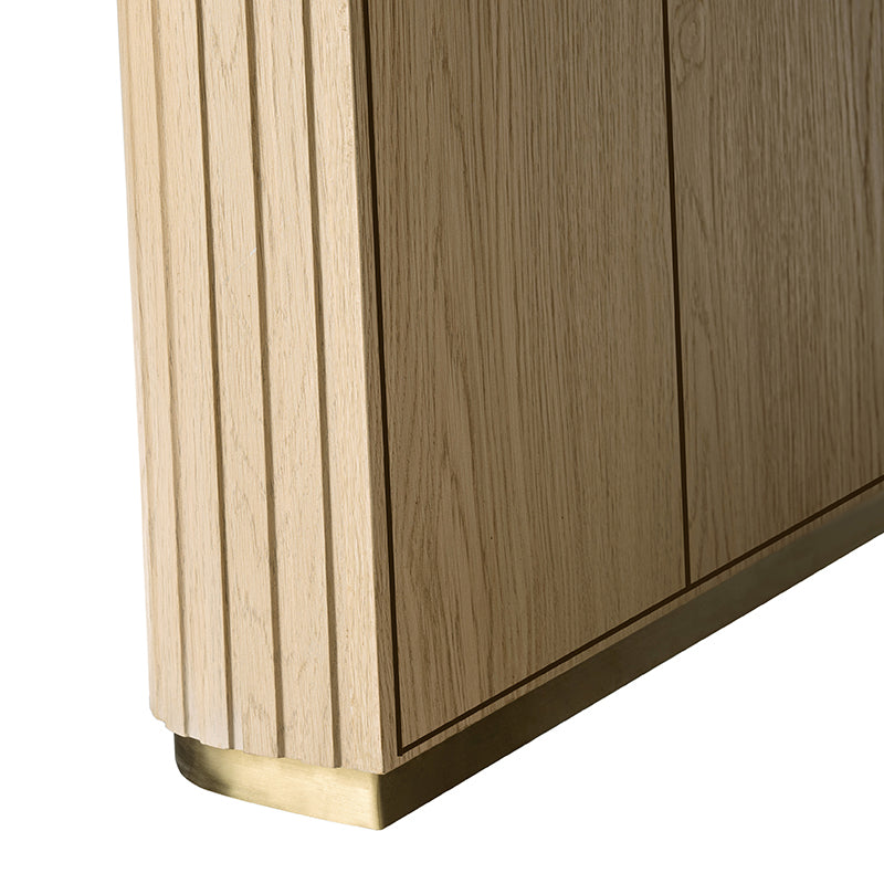 Alina Fluted Design Electric Height-Adjustable Desk with Drawers