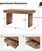 Louise Mid-century Modern Electric Adjustable Standing Desk with Wireless Charging