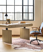 Louise Mid-century Modern Electric Adjustable Office Desk with Wireless Charging