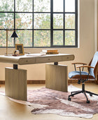 Louise Mid-century Modern Electric Adjustable Office Desk with Wireless Charging