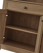 Baggio Modern Storage Bookcase with Smooth-Glide Drawer and LED