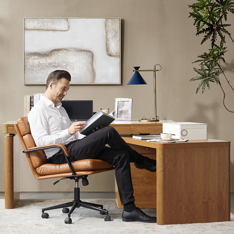 Veritas Home Office 360-Degree Rotating Desk with Flip-Top Lid