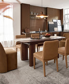 Josefina 8-Piece Modern Extendable Dining Table Set with Upholstered Chairs and Sideboard