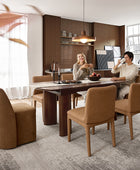 Josefina 8-Piece Modern Extendable Dining Table Set with Upholstered Chairs and Sideboard