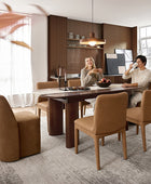 Josefina 8-Piece Modern Extendable Dining Table Set with Upholstered Chairs and Sideboard