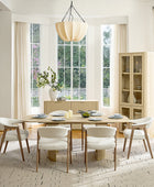 Josefina 8-Piece Modern Extendable Dining Set with Chairs and Buffet