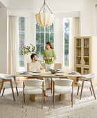 Josefina 8-Piece Modern Extendable Dining Set with Chairs and Buffet