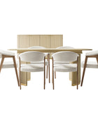 Josefina 8-Piece Modern Extendable Dining Set with Chairs and Buffet