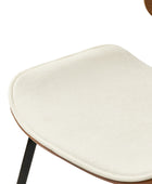 7-Piece Modern Space Saving Dining Table with Mid-Century Rattan Chairs Set