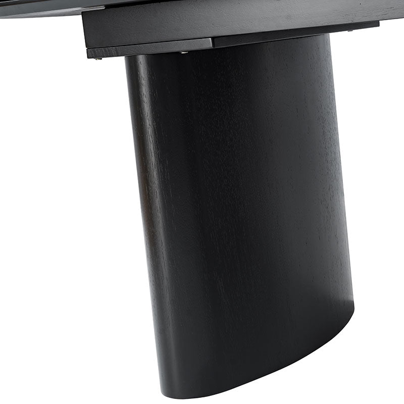 7-Piece Modern Space Saving Dining Table with Mid-Century Rattan Chairs Set