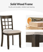 5-Piece American Country Extendable Round Dining Table with Solid Wood Chairs