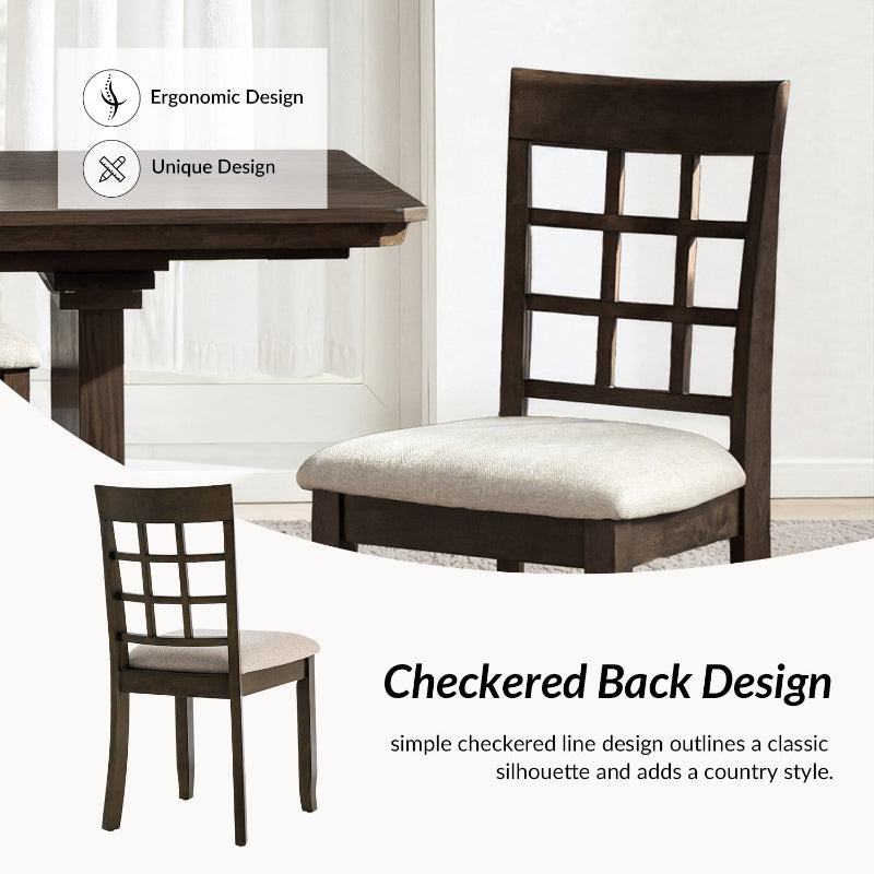 5-Piece American Country Extendable Round Dining Table with Solid Wood Chairs