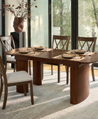 Josefina 7-Piece Modern Solid Wood Extendable Dining Table with Cross-Back Chairs