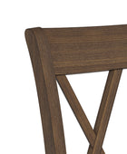 Josefina 7-Piece Modern Solid Wood Extendable Dining Table with Cross-Back Chairs