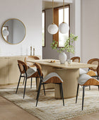 American Modern Fluted Space Saving Table and Chairs & Storage Cabinet Sets (Optional Types)