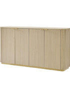 American Modern Fluted Space Saving Table and Chairs & Storage Cabinet Sets (Optional Types)