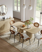 American Modern Fluted Space Saving Table and Chairs & Storage Cabinet Sets (Optional Types)