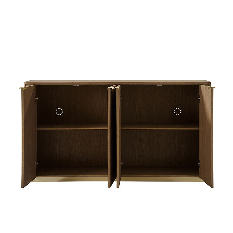 American Modern Fluted Space Saving Table and Chairs & Storage Cabinet Sets (Optional Types)