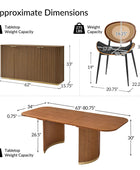 American Modern Fluted Space Saving Table and Chairs & Storage Cabinet Sets (Optional Types)