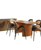 American Modern Fluted Space Saving Table and Chairs & Storage Cabinet Sets (Optional Types)