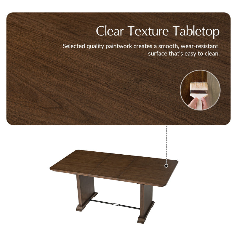 Casandra 6-Piece Transitional Multifunctional Extendable Dining Sets with Cross-Back Chairs and Solid Wood Bench