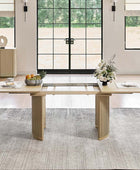 American Modern Fluted Extendable Multi-Functional Table