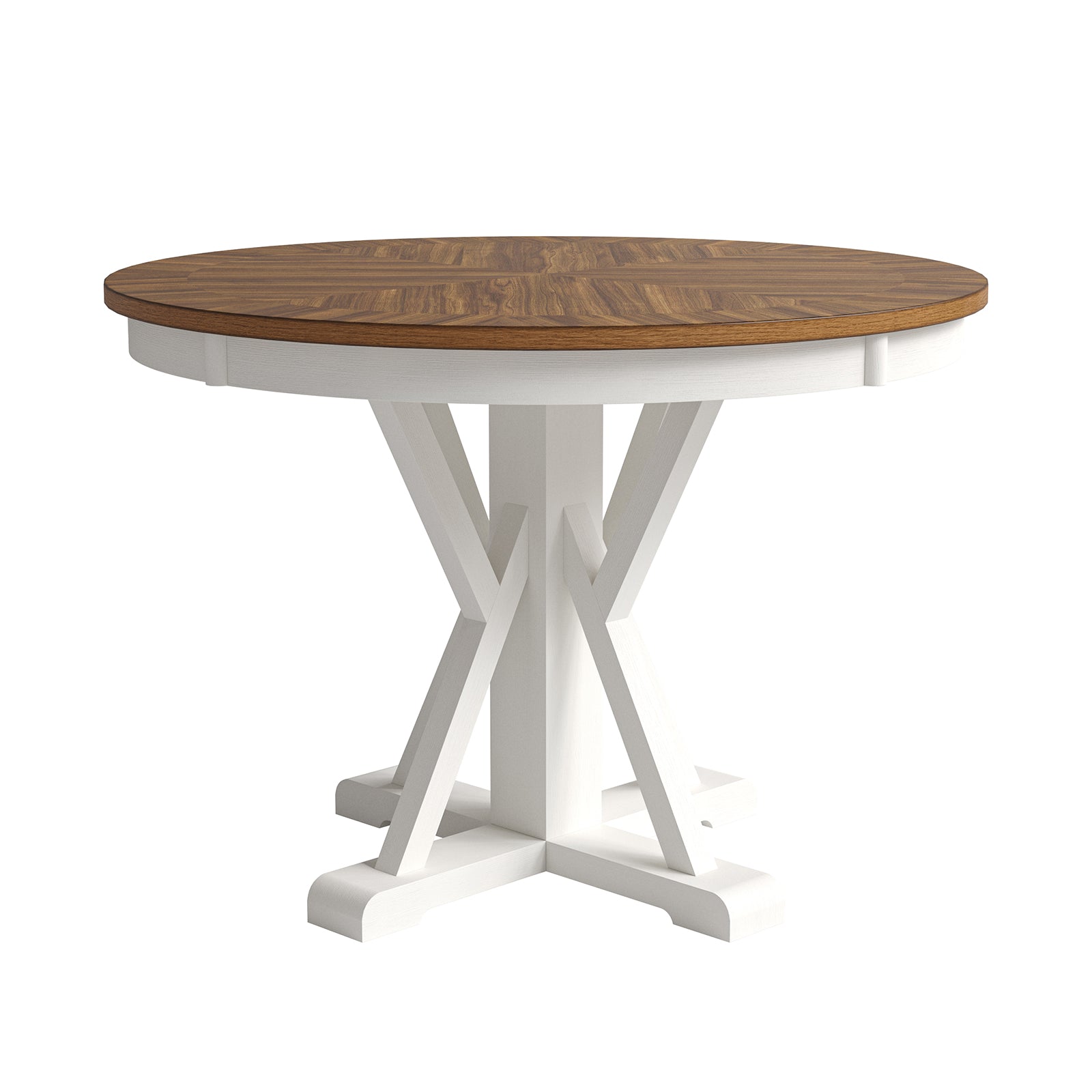 Filipa Rustic Farmhouse Solid Wood Round Dining Table