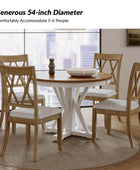 Filipa Rustic Farmhouse Solid Wood Round Dining Table