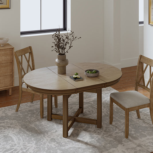 Marta Adjustable Dining Table with Rubber Wood Frame