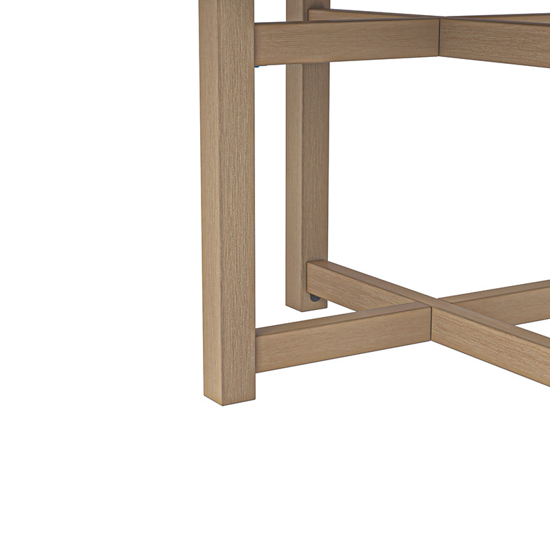 Marta Adjustable Dining Table with Rubber Wood Frame