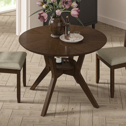 Diana Traditional Dining Table with Solid Wood Frame