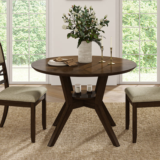 Diana Traditional Dining Table with Solid Wood Frame