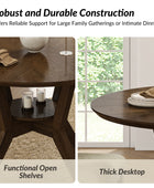 Diana Traditional Dining Table with Solid Wood Frame