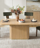 Sonia Modern Extendable Dining Table with Hidden Leaf & Grille Metal Base