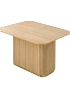 Sonia Modern Extendable Dining Table with Hidden Leaf & Grille Metal Base