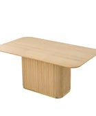 Sonia Modern Extendable Dining Table with Hidden Leaf & Grille Metal Base